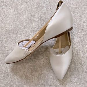 Pearl white flats